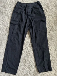 Calvin Klein Women Black Cargo Pants 100% Cotton Size 4 - Picture 1 of 10