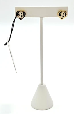 Pendientes Lele Sadoughi x Barbie Jet Tono Oro Corazón Nuevos en Paquete Foto 1 de 4