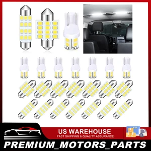 20pcs LED Light Bulbs Interior Kit Car Trunk Dome License Plate Lamp 6500K Set - Picture 1 of 8
