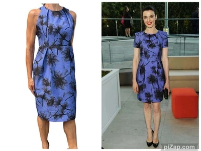 Vestido JASON WU Vaina Cambio Resort2011 Faille Púrpura Floral Tafetta Sin Mangas 8 Foto 1 de 4