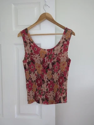 Blusa Floral Sin Mangas Plisada Impresiones De Colección Para Mujer S Cottagecore Otoño Foto 1 de 4