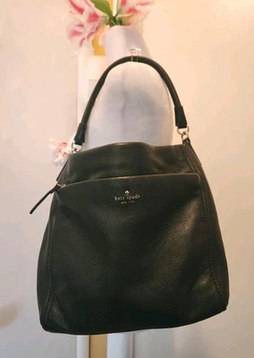 Bolso Kate Spade Cobble Hill Curtis Cuero Guijarro Negro *Sin Correa Bandolera  Foto 1 de 4