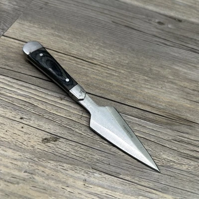 Pakistan Steel Pocket Knife Blade W/ Gray Wood Handle - Image 1 of 4