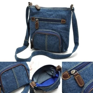 Fashion Jean Denim Shoulder Purse Crossbody Messenger Satchel Bags Gifts - Picture 1 of 12