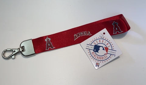 Los Angeles Angels Wristlet Lanyard [NEW] MLB Keychain Key Chain Car Auto Ring Cover