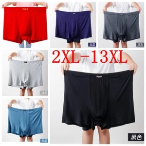 2pcs Men Bamboo Boxer Briefs Underwear With Pouch Loose Comfort Panties Bottoms - Picture 1 of 19