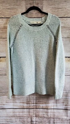 Suéter tejido azul para mujer Sleeping On Snow Anthropologie con pedrería talla S Foto 1 de 4