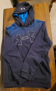 Under Armour Boy's ColdGear Threadborne Loose Hoodie Blue Size Youth XL - Picture 1 of 14