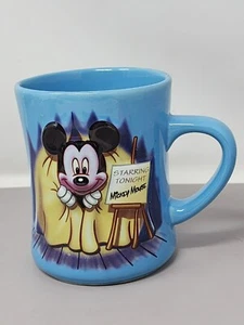 Disney Store Blau Mickey Mouse Keramik Kaffeebecher Starring Tonight 3-D - Bild 1 von 8