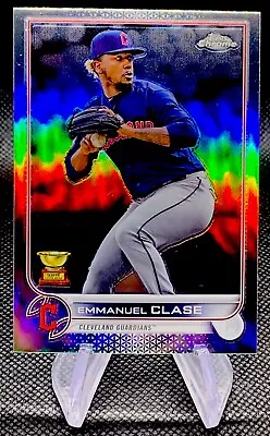 2022 Topps Chrome Sonic Refractor Emmanuel Clase #130 Cleveland Guardians - Image 1 of 2