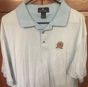 Antigua 2006 PGA Championship Medinah Golf Club Polo Shirt Blue Striped Men's XL - Picture 1 of 5