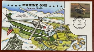 #4145 $16.25 MARINE ONE, EXPRESS MAIL Collins Hand-Painted single FDC. SUPERB! - Picture 1 of 1