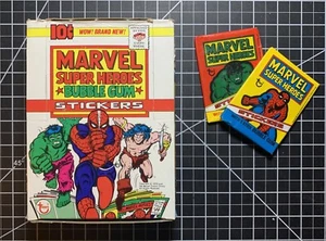 1976 Topps Marvel Super Heroes Stickers - Empty Box + 36 Empty Packs - Picture 1 of 7