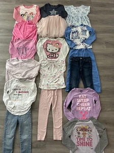 Size 6 Girls Clothing Lot, 16 Items, Disney Stitch, Hello Kitty, Oshkosh, Circo - Picture 1 of 23