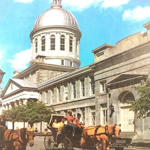 Montreal QB Postcard Vintage Bonsecours Market Photo Canadian Canada Postcard  - Picture 1 of 5