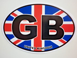 Window & Car Sticker - ENGLISH GB UNION JACK - Oval Decal BRITTISH Gift - Picture 1 of 2
