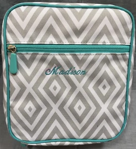 "Bolso de almuerzo clásico ""Madison"" mono" Pottery Barn PB Teen Preppy Diamond Gear Up - Imagen 1 de 5