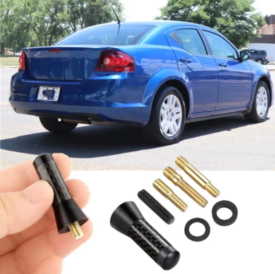 Mastro de rádio AM/FM antena curta carbono preto 1,4" EUA para Dodge Avenger 2008-2014 - Imagem 1 de 4