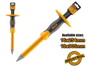 Ingco Industrial Pointed Concrete Chisel 4X305MM HCC8141219/ 4X254MM HCC8141016 - Picture 1 of 1