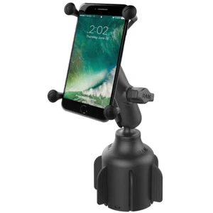 RAM Stubby Cup Holder Base Mount w/ Large X-Grip Holder for Plus Size Phones GPS - Picture 1 of 3