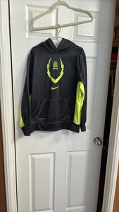 Nike Youth Hoodie Football black Therma Fit Sweatshirt Pullover 532355 Kids - Picture 1 of 8