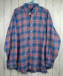 Vineyard Vines Mens Button Up Murray Shirt Cotton Plaid Blue Red Size XXL Preppy - Picture 1 of 11