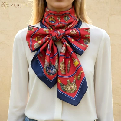 RARO VINTAGE HERMES bufanda de seda "Qu'Importe le Flacon" Carre 90 - Imagen 1 de 4