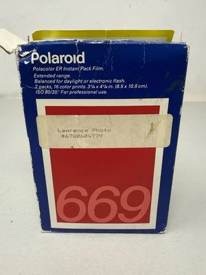 Polaroid Polacolor Type-669 ER Instant ONE Pack Film — Exp. Sep. 1995 - Image 1 of 4