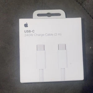 GENUINE Apple 240W USB-C Woven Charge Cable 2M- MU2G3ZM/A A2794 - White - Photo 1 sur 2