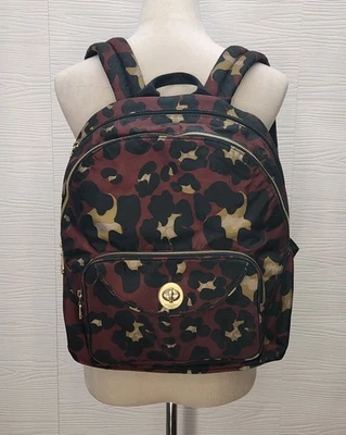 Mochila para laptop Baggallini Bruxelas chita escarlate bolsos leves - Imagem 1 de 4