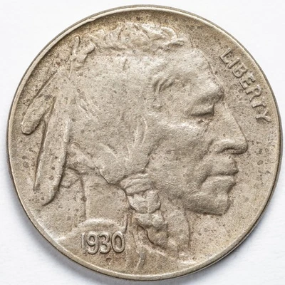 1930-S Buffalo Nickel Cuerno Completo Extremadamente Fino (XF) Detalles Foto 1 de 4