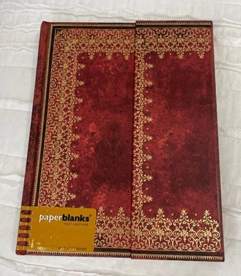 New paper blanks old leather foil gold journal book acid free - Image 1 of 4