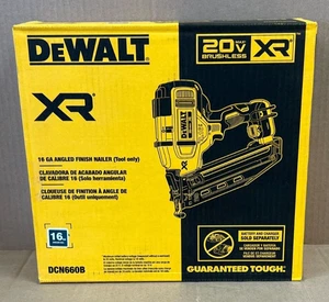 [NEW] (DCN660B) DeWalt 20V MAX XR 16‑Gauge Cordless Angled Finish Nailer - Picture 1 of 6