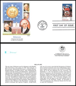 1987 Delaware Sc 2336 FDC Fleetwood statehood first ratification Constitution - Picture 1 of 1