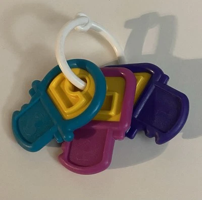 Vtg 90’s The First Years Keyring Teether Baby Teething Carseat Toy  - Image 1 of 4