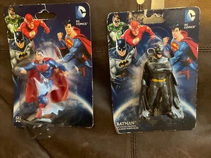 DC Comics Batman Figurine Key Ring And Superman Figure - Picture 1 of 5