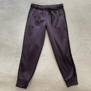 Under Armour Fleece Pants Jogger Girls Size Small Loose Fit Cold Gear Purple - Picture 1 of 11