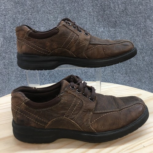 Scarpe Clarks da uomo 8 M Sherwin Way punta da bicicletta Oxford 26103262 marroni in pelle