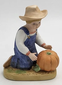 "Homco Denim Days #1518 1985 ""Harvest Helpers"" Danny 3""x2""x4,5"" - usado - Imagen 1 de 9
