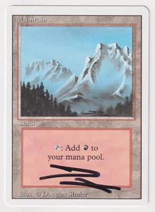 Signed Mountain (Blue) Proof NM Revised Artist Douglas Shuler 1994 MTG Magic AP! - Picture 1 of 2