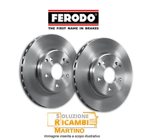 Coppia Dischi Freni ANTERIORI Ferodo FIAT FIORINO 1.3 D Multijet 55 KW 75 CV - Foto 1 di 3