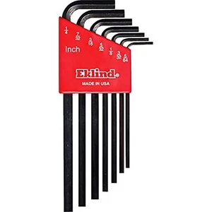 EKLIND 10207 Hex-L Key allen wrench - 7pc set SAE Inch Sizes 5/64-1/4 Long - Picture 1 of 5