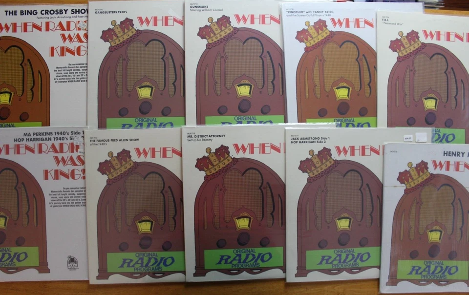 WHEN RADIO WAS KING BROADCASTS LP LOT OF 10 [NEW SEALED] INSTANT COLLECTION [65] Foto 1 de 4