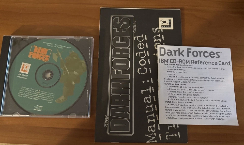 Star Wars Dark Forces + Manual: Coded Transmissions - PC CD-Rom - DISC+INSERTS - Image 1 of 1