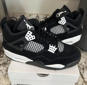 🔥 NIKE Air Jordan 4 Retro White Thunder FQ8138-001 SIZE MEN 12.5 BRAND NEW