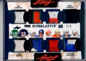2023 Leaf Superlative 16 Patch Black BRADY MARINO ELWAY MONTANA FAVRE WARNER 2/3