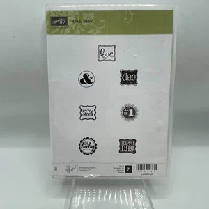 Neu Shelli's Signature Collection Stampin Up Ciao Baby 7-teiliges Stempelset im Ruhestand - Bild 1 von 5