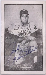 Jack Hamilton Pitcher Autographed Postcard New York NY Mets Bx1.22 - Picture 1 of 2