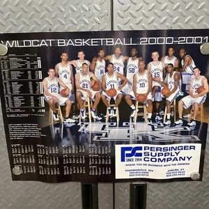 2000/01 University Of Kentucky Wildcats Basketball Schedule Poster 24”x18” #2 - Picture 1 of 7