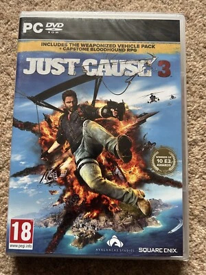 JUST CAUSE 3 with WEAPONIZED VEHICLE & BLOODHOUND RPG PACK - PC - BRAND NEW - Image 1 of 4
